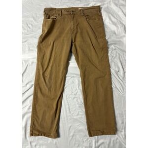 Orvis 5 Pocket Straight Leg Canvas Pants Mens 36x30 Tobacco Brown Cotton Twill